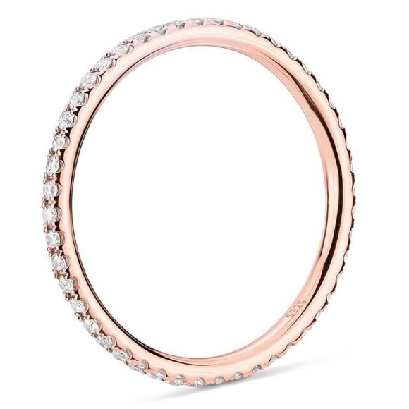 Rose Gold Wedding Band Ring - Picture 4 of 4